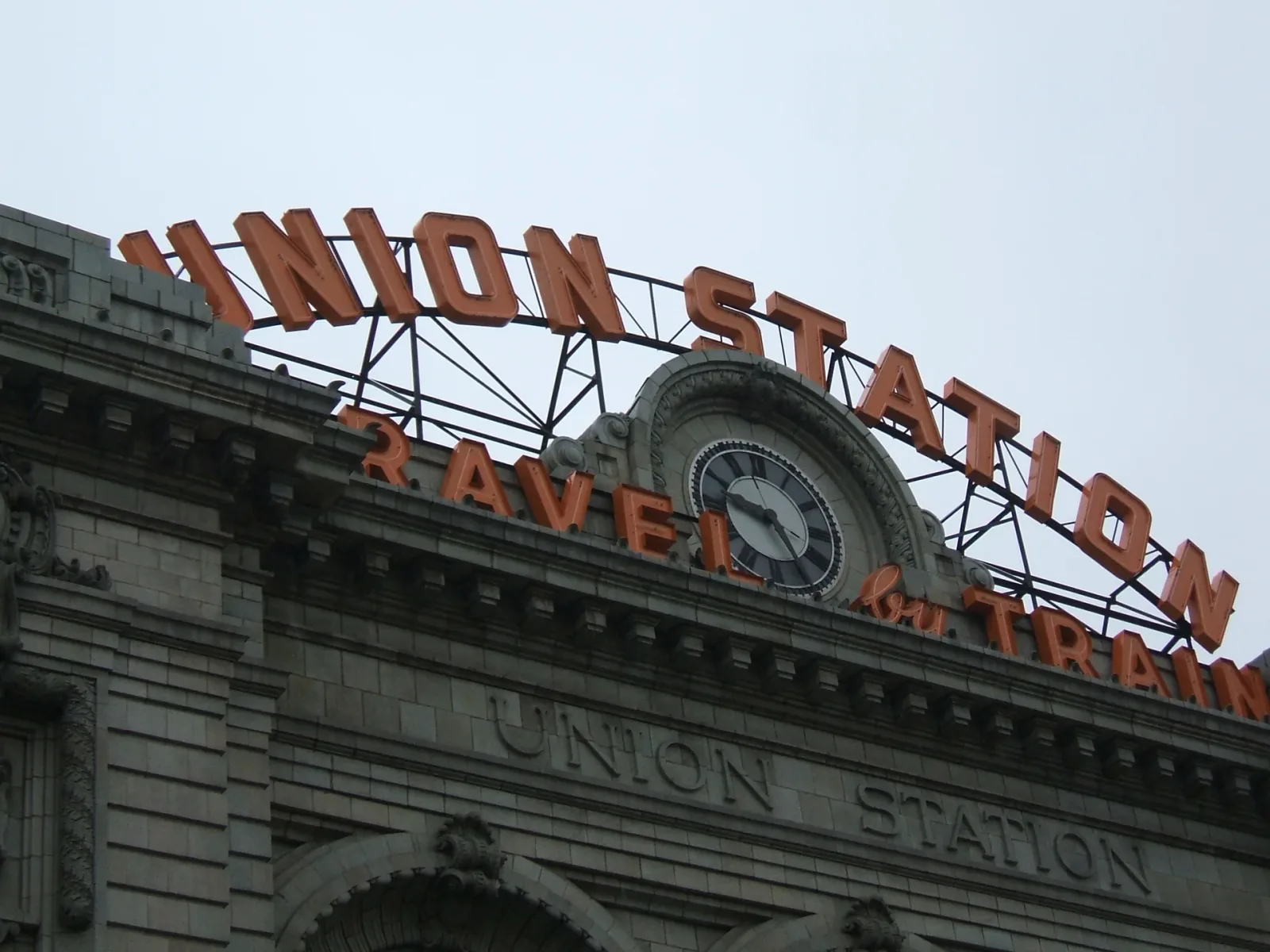 Denver Union Station at sunset